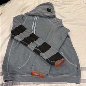 Free City Gray and Black Women’s Hoodie Sweater